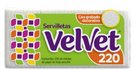 Imagen de SERVILLETAS VELVET BOLSA CON 220 PIEZA