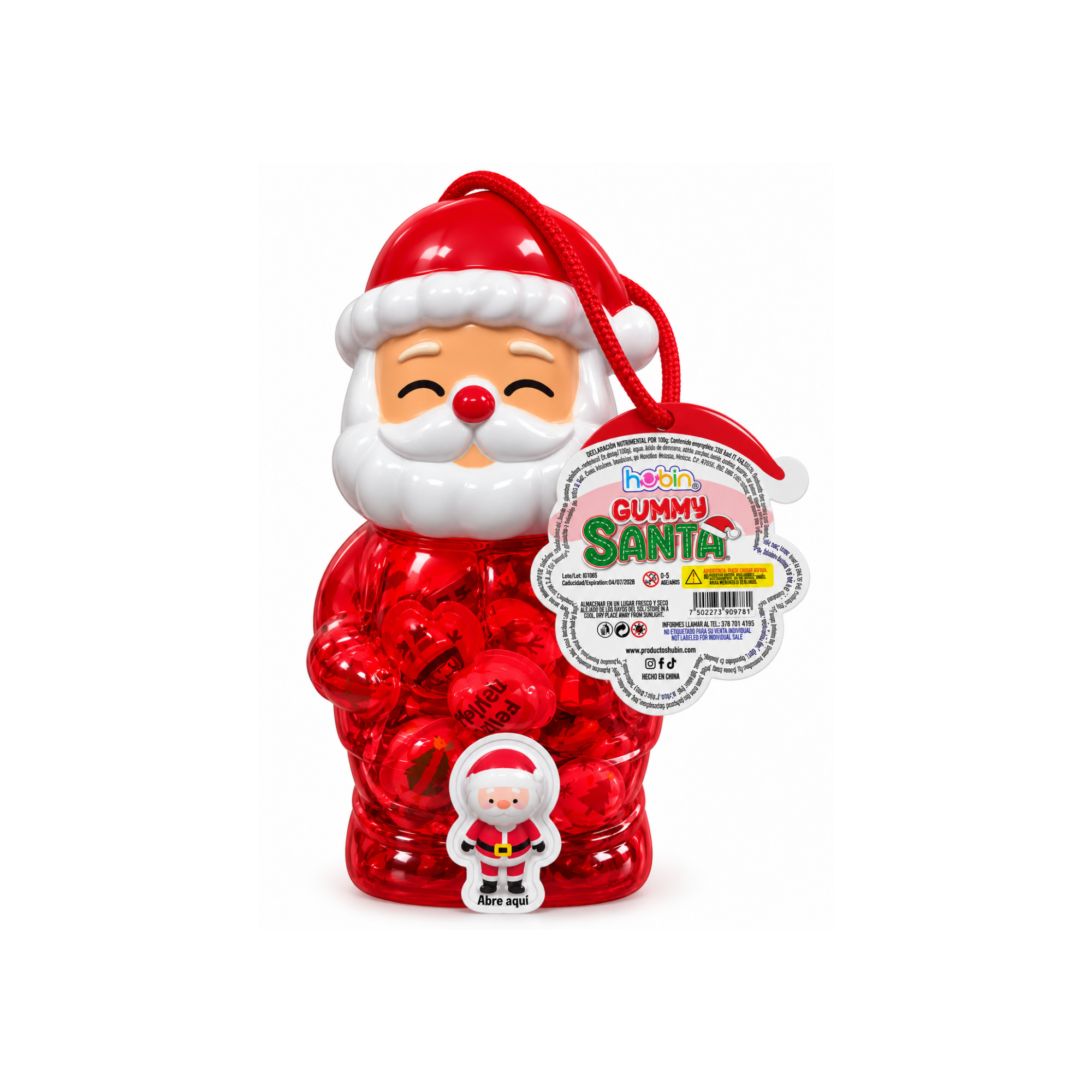 Imagen de GUMMY SANTA 10G CARTON CON 8 VITROLERO